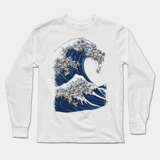 The Great wave of Cat Long Sleeve T-Shirt